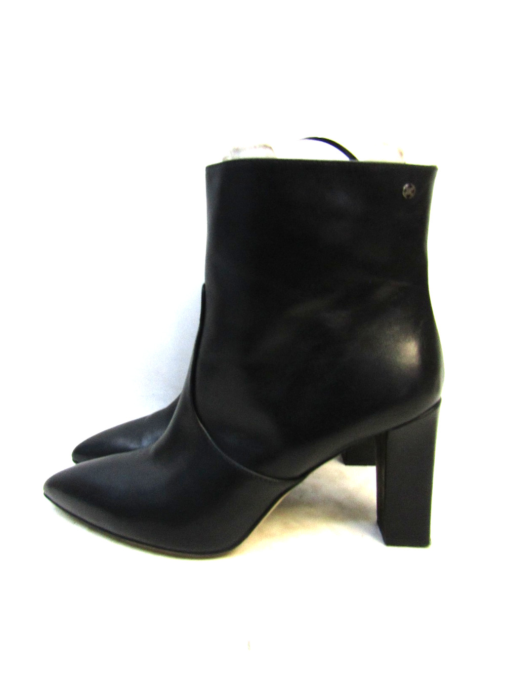 Capezzani Womens Size 40 EUR Black Leather Pull On Ankle Boots